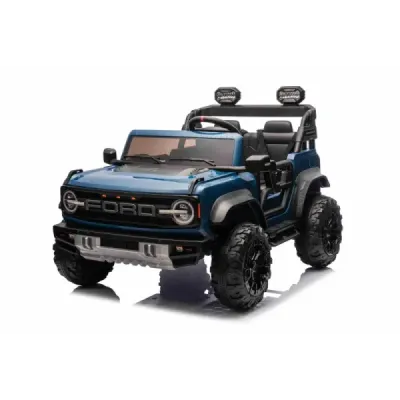 Elektrické autíčko Ford Bronco XL s pohonem zadních kol, licencované (Dvoumístné), modré, Lithiová baterie, Vysoký podvozek, Dvě