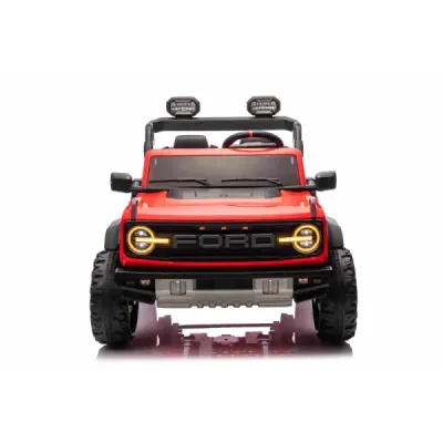 Elektrické autíčko Ford Bronco XL s pohonem zadních kol, licencované (Dvoumístné), červené, Lithiová baterie, Vysoký podvozek, D