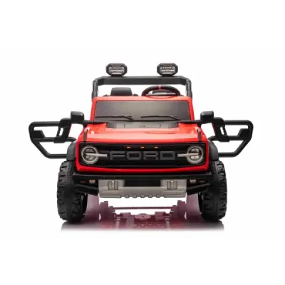 Elektrické autíčko Ford Bronco XL s pohonem zadních kol, licencované (Dvoumístné), červené, Lithiová baterie, Vysoký podvozek, D