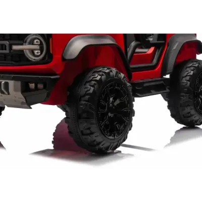 Elektrické autíčko Ford Bronco XL s pohonem zadních kol, licencované (Dvoumístné), červené, Lithiová baterie, Vysoký podvozek, D