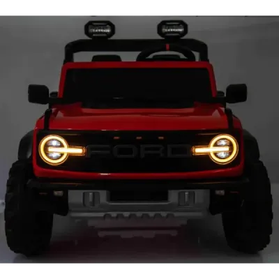 Elektrické autíčko Ford Bronco XL s pohonem zadních kol, licencované (Dvoumístné), bílé, Lithiová baterie, Vysoký podvozek, Dvě 