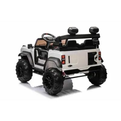 Elektrické autíčko Ford Bronco XL s pohonem zadních kol, licencované (Dvoumístné), bílé, Lithiová baterie, Vysoký podvozek, Dvě 