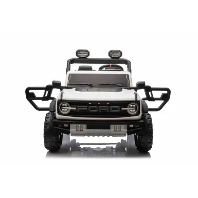 Elektrické autíčko Ford Bronco XL s pohonem zadních kol, licencované (Dvoumístné), bílé, Lithiová baterie, Vysoký podvozek, Dvě 
