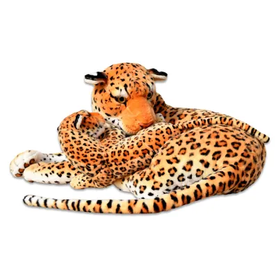 Plyšová leopardice s mládětem, délka 140/65cm Plyšová leopardice s mládětem, délka 140/65cm