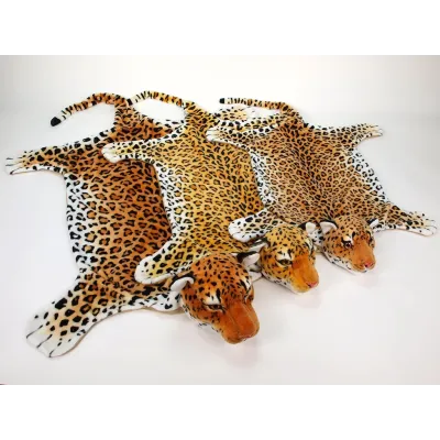 Plyšová předložka leopard velikost XL, 197cm x 115cm