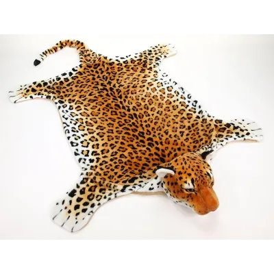 Plyšová předložka leopard velikost XL, 197cm x 115cm