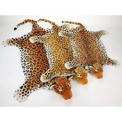 Plyšová předložka leopard velikost XL, 197cm x 115cm