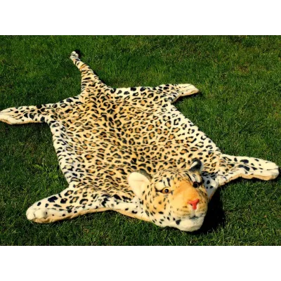 Plyšová předložka leopard velikost XL, 197cm x 115cm