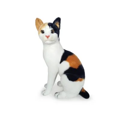 Plyšová sedící kočka Micka calico, výška 45cm Plyšová sedící kočka Micka calico, výška 45cm