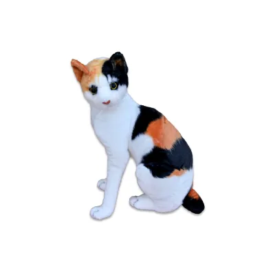 Plyšová sedící kočka Micka calico, výška 45cm Plyšová sedící kočka Micka calico, výška 45cm