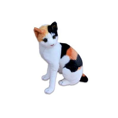 Plyšová sedící kočka Micka calico, výška 45cm Plyšová sedící kočka Micka calico, výška 45cm