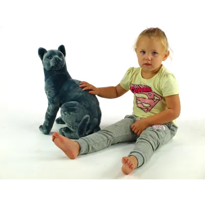 Plyšová sedící kočka Micka ruská, výška 45cm Plyšová sedící kočka Micka ruská, výška 45cm