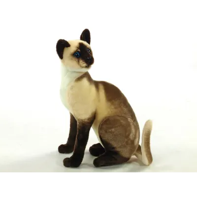 Plyšová sedící kočka Micka siamská, výška 45cm