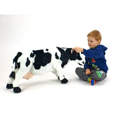 Plyšová stojící kráva délka 84cm, výška 47cm