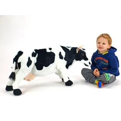 Plyšová stojící kráva délka 84cm, výška 47cm