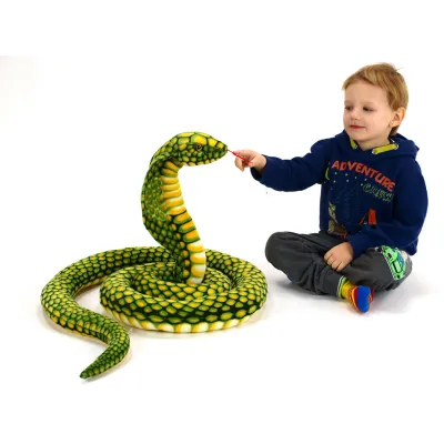 Plyšový had kobra zlatá, délka 280 cm Plyšový had kobra zlatá, délka 280 cm