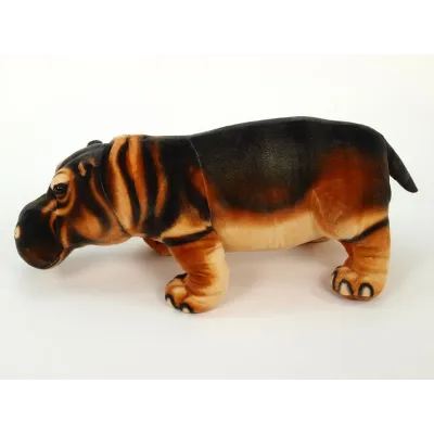 Plyšový hroch stojící, délky 77 cm