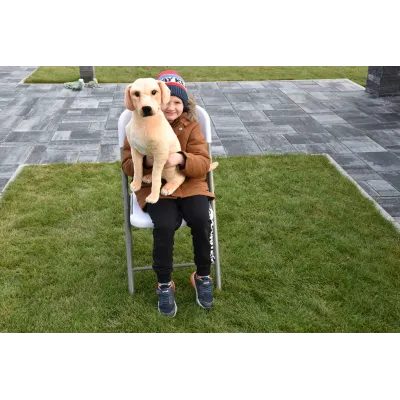Plyšový sedící pes Labrador, 70cm
