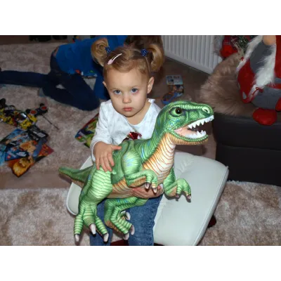 Plyšový stojící dinosaurus Tyranosaurus Rex, výška 48 cm, délka 70 cm, střední Plyšový stojící dinosaurus Tyranosaurus Rex, výška 48 cm, délka 70 cm, střední