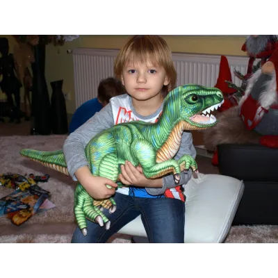 Plyšový stojící dinosaurus Tyranosaurus Rex, výška 48 cm, délka 70 cm, střední Plyšový stojící dinosaurus Tyranosaurus Rex, výška 48 cm, délka 70 cm, střední