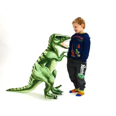 Plyšový stojící dinosaurus Tyranosaurus Rex, výška 80cm, délka 128cm, velký Plyšový stojící dinosaurus Tyranosaurus Rex, výška 80cm, délka 128cm, velký