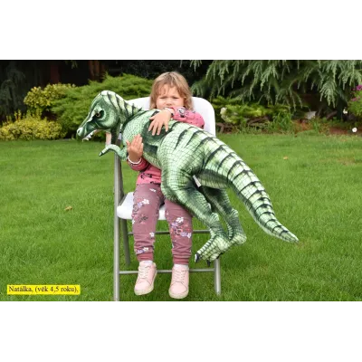 Plyšový stojící dinosaurus Tyranosaurus Rex, výška 80cm, délka 128cm, velký Plyšový stojící dinosaurus Tyranosaurus Rex, výška 80cm, délka 128cm, velký