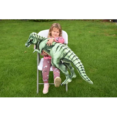 Plyšový stojící dinosaurus Tyranosaurus Rex, výška 80cm, délka 128cm, velký Plyšový stojící dinosaurus Tyranosaurus Rex, výška 80cm, délka 128cm, velký