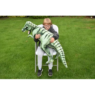 Plyšový stojící dinosaurus Tyranosaurus Rex, výška 80cm, délka 128cm, velký Plyšový stojící dinosaurus Tyranosaurus Rex, výška 80cm, délka 128cm, velký