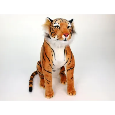 Plyšový tygr sedící, výška 70 cm, oranžový Plyšový tygr sedící, výška 70 cm, oranžový