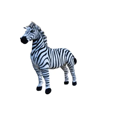Veliká plyšová zebra, jako živá, 97cm