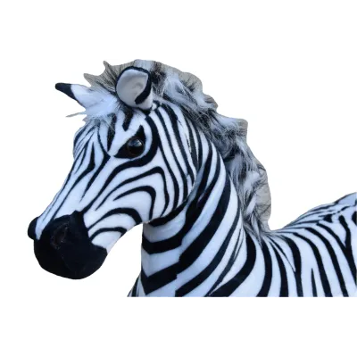 Veliká plyšová zebra, jako živá, 97cm