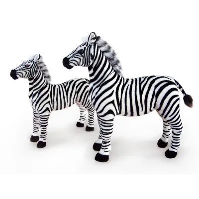 Veliká plyšová zebra, jako živá, 97cm
