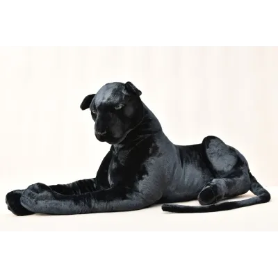 Velký plyšový černý panter, délka 170cm