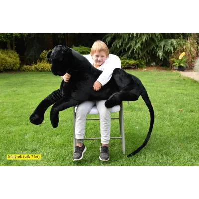Velký plyšový černý panter, délka 170cm