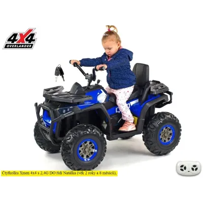 Čtyřkolka Xmen s 2.4G, 4x4, náhon všech EVA kol, polymer potah modrá Čtyřkolka Xmen s 2.4G, 4x4, náhon všech EVA kol, polymer potah modrá