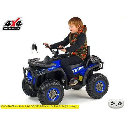 Čtyřkolka Xmen s 2.4G, 4x4, náhon všech EVA kol, polymer potah modrá Čtyřkolka Xmen s 2.4G, 4x4, náhon všech EVA kol, polymer potah modrá