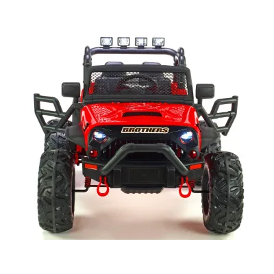 Dvoumístný silný džíp Brothers s 2,4G, 4x4, 24V/ 4x120W, červený Dvoumístný silný džíp Brothers s 2,4G, 4x4, 24V/ 4x120W, červený