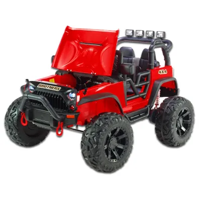 Dvoumístný silný džíp Brothers s 2,4G, 4x4, 24V/ 4x120W, červený Dvoumístný silný džíp Brothers s 2,4G, 4x4, 24V/ 4x120W, červený