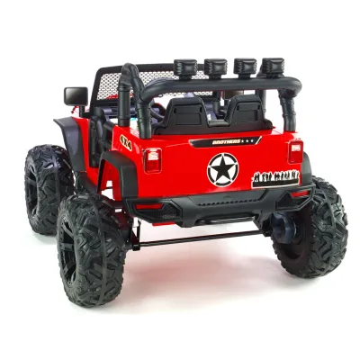Dvoumístný silný džíp Brothers s 2,4G, 4x4, 24V/ 4x120W, červený Dvoumístný silný džíp Brothers s 2,4G, 4x4, 24V/ 4x120W, červený