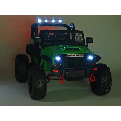 Dvoumístný silný džíp Brothers s 2,4G, 4x4, 24V/ 4x120W, červený Dvoumístný silný džíp Brothers s 2,4G, 4x4, 24V/ 4x120W, červený