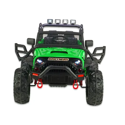 Dvoumístný silný džíp Brothers s 2,4G, 4x4, 24V/ 4x120W, zelený Dvoumístný silný džíp Brothers s 2,4G, 4x4, 24V/ 4x120W, zelený