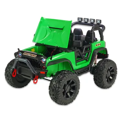 Dvoumístný silný džíp Brothers s 2,4G, 4x4, 24V/ 4x120W, zelený Dvoumístný silný džíp Brothers s 2,4G, 4x4, 24V/ 4x120W, zelený