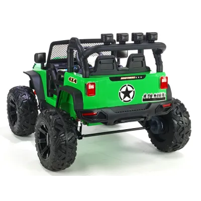 Dvoumístný silný džíp Brothers s 2,4G, 4x4, 24V/ 4x120W, zelený Dvoumístný silný džíp Brothers s 2,4G, 4x4, 24V/ 4x120W, zelený
