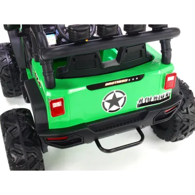 Dvoumístný silný džíp Brothers s 2,4G, 4x4, 24V/ 4x120W, zelený Dvoumístný silný džíp Brothers s 2,4G, 4x4, 24V/ 4x120W, zelený