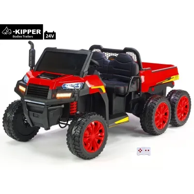 Elektrické autíčko Kipper s 2,4G, dvoumístný, 24V/7Ah, motory 4x 200W, červený Elektrické autíčko Kipper s 2,4G, dvoumístný, 24V/7Ah, motory 4x 200W, červený