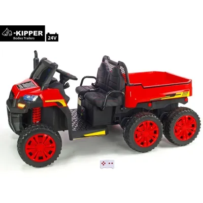 Elektrické autíčko Kipper s 2,4G, dvoumístný, 24V/7Ah, motory 4x 200W, červený Elektrické autíčko Kipper s 2,4G, dvoumístný, 24V/7Ah, motory 4x 200W, červený