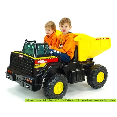 Elektrické auto dvoumístný veliký nákladní Dumper, s vyklápěcí korbou, 2 veliké motory 12V Elektrické auto dvoumístný veliký nákladní Dumper, s vyklápěcí korbou, 2 veliké motory 12V
