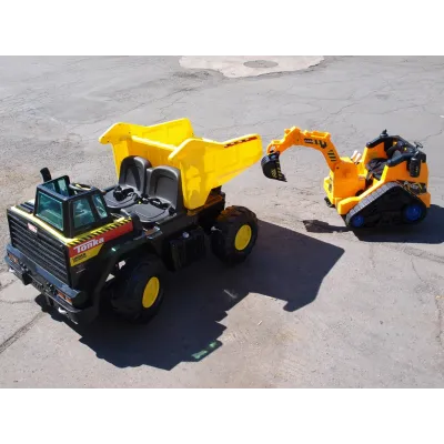Elektrické auto dvoumístný veliký nákladní Dumper, s vyklápěcí korbou, 2 veliké motory 12V Elektrické auto dvoumístný veliký nákladní Dumper, s vyklápěcí korbou, 2 veliké motory 12V