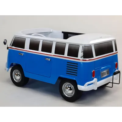 Elektrické auto Dvoumístný Volkswagen Transporter Samba bus, modrý Elektrické auto Dvoumístný Volkswagen Transporter Samba bus, modrý