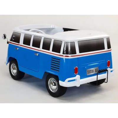 Elektrické auto Dvoumístný Volkswagen Transporter Samba bus, modrý Elektrické auto Dvoumístný Volkswagen Transporter Samba bus, modrý